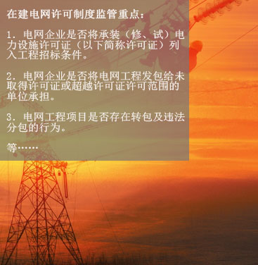 八、在建電網(wǎng)工程項目許可制度執(zhí)行情況