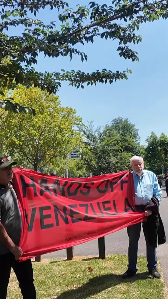 GLOBALink | Protestors rally against attack on Venezuela at U.S. Consulate General in Melbourne