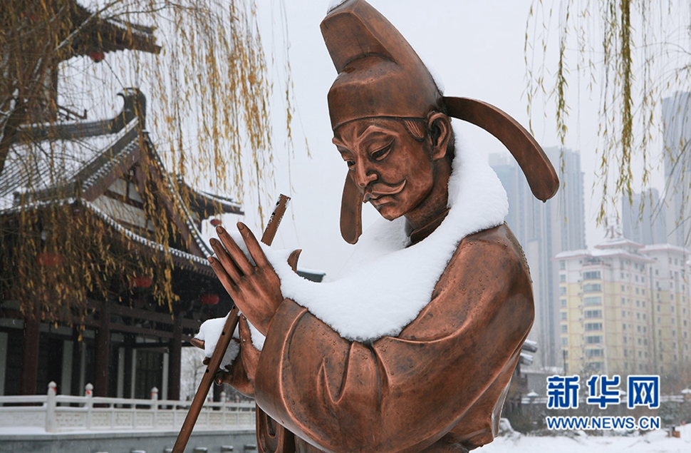 瑞雪降中原，洛河岸邊賞雪景