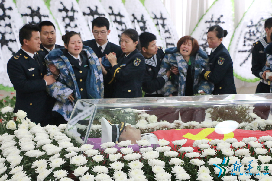 張超烈士遺體告別儀式現(xiàn)場。