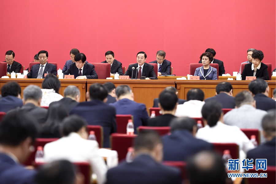 9月20日，中國電視藝術(shù)家協(xié)會第六次全國代表大會在北京召開。中共中央政治局委員、中央書記處書記、中宣部部長劉奇葆出席開幕式并講話。新華社記者 燕雁 攝