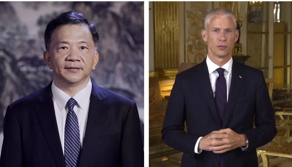 中宣部副部長，中央廣播電視總臺臺長、  總編輯慎海雄與法國文化部部長弗蘭克·里斯特  共同宣布項目啟動