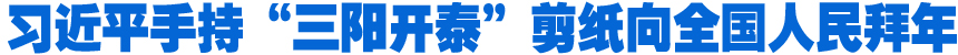 習(xí)近平手持“三陽開泰”剪紙向全國(guó)人民拜年
