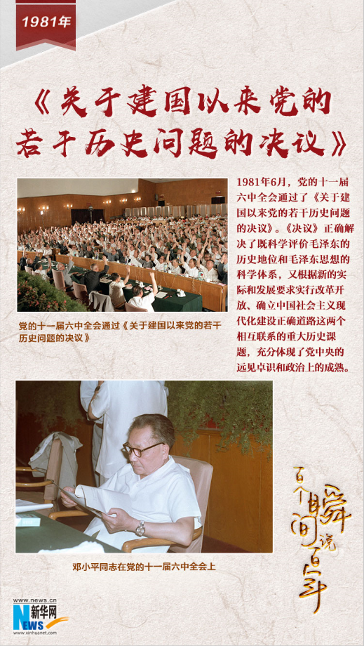 1981，《關(guān)于建國(guó)以來(lái)黨的若干歷史問(wèn)題的決議》
