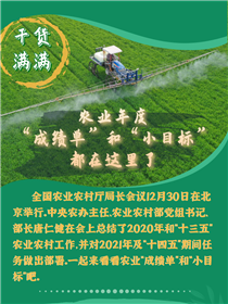 干貨滿滿！農(nóng)業(yè)年度“成績(jī)單”和“小目標(biāo)”都在這里了