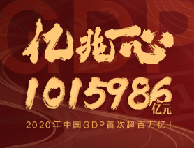億兆一心！2020年中國GDP首次超百萬億！