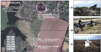 馬航MH17客機(jī)殘骸照片顯示，其機(jī)身上有許多細(xì)小孔洞。多名專家分析稱，這些孔洞或是飛機(jī)被導(dǎo)彈爆炸后飛散的彈片擊中所致。