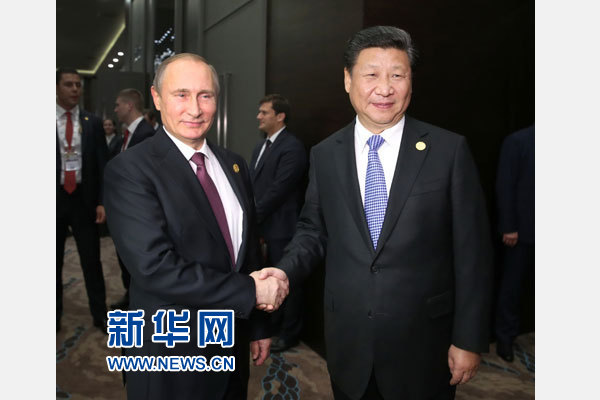 11月15日，國(guó)家主席習(xí)近平在土耳其安塔利亞會(huì)見俄羅斯總統(tǒng)普京。 新華社記者馬占成攝