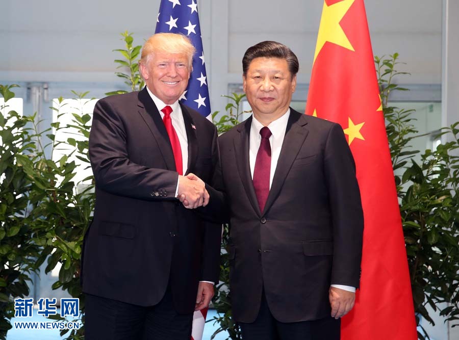 7月8日，國家主席習近平在二十國集團領導人漢堡峰會閉幕后會見美國總統(tǒng)特朗普，就中美關系及共同關心的重大國際和地區(qū)問題深入交換意見。新華社記者 姚大偉 攝