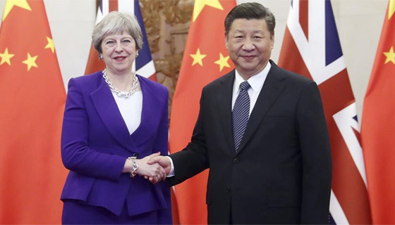 習(xí)近平會(huì)見英國(guó)首相特雷莎·梅