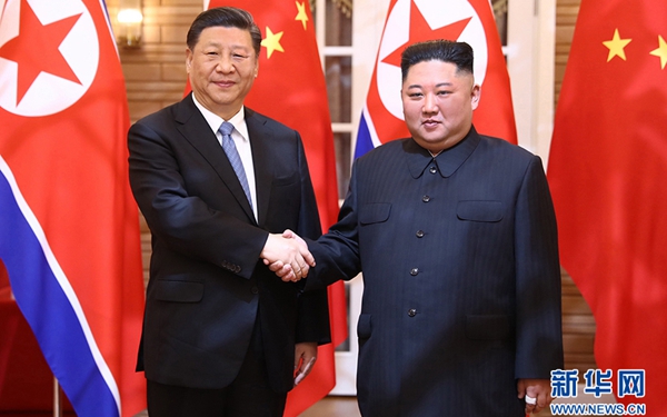 習(xí)近平同朝鮮勞動(dòng)黨委員長、國務(wù)委員會(huì)委員長金正恩舉行會(huì)談